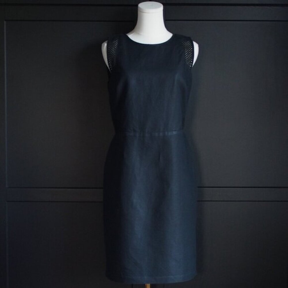 Loft | Linen/Cotton Sleeveless A-Line Eyelet LBD Dress